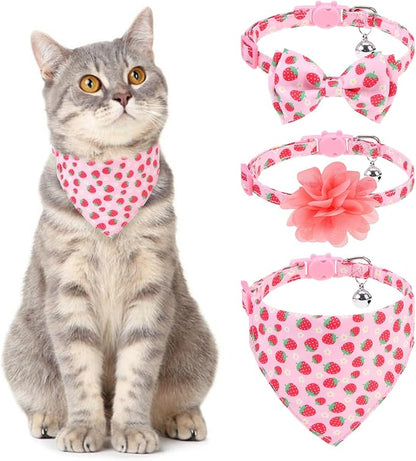 Breakaway Cat Collars with Bell & Cute Pendants by VKPETFR