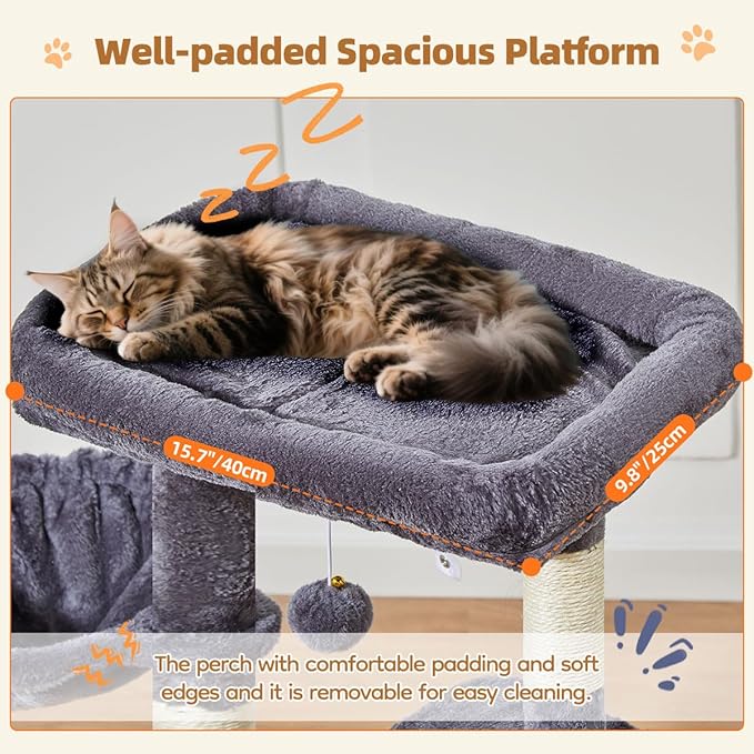 Taoqimiao Cat Tree, 38.5-Inch Cat Tower - Image 3