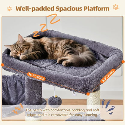 Taoqimiao Cat Tree, 38.5-Inch Cat Tower - Image 3