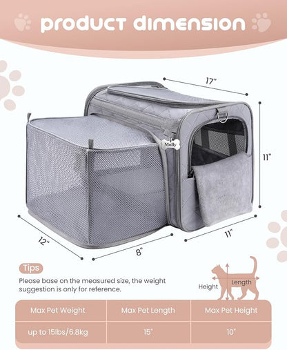 MIDOG Cat Carrier Soft for Small to Medium-Sized Cats, TSA Airline Approved - Image 5