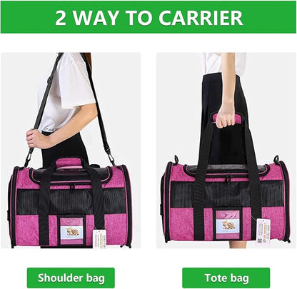 20 Inch Large Cat Carrier for Cats Up to 25 lbs, Extra Large Soft Sided Dog - Image 3