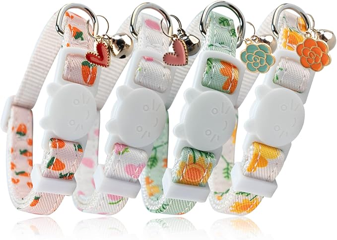 Yizepet Cat Collars with Bells, Breakaway Kitten Collar, Cute Kitty Collar - Image 2