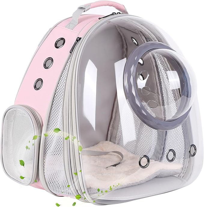 Cat Backpack Carrier, Space Capsule Astronaut Clear Bubble Front Extension to by halinfer