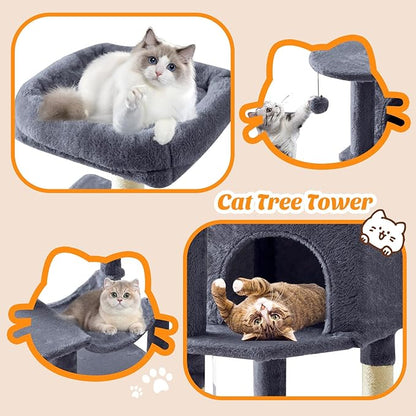 Cat Tree Tower 44 Inch, Small Cat Tower - Image 6