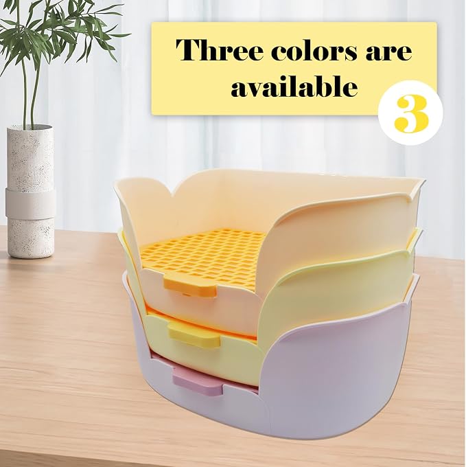 15.1"X11.0" Large Rabbit Litter Box, Plastic Square Rabbits Potty Trainer - Image 6