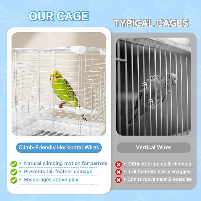 Small Bird Cage for Parakeets, Budgies & Canaries and More Small Birds - Image 4