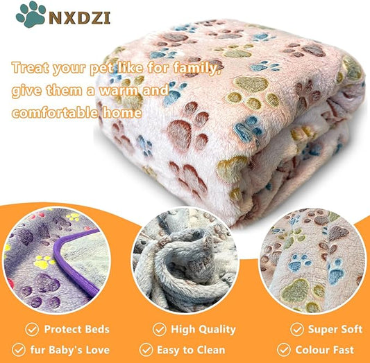 Dog Blankets for Large Dogs, Soft Fluffy Flannel Pet Blanket Mat Cover for Bed - Image 2