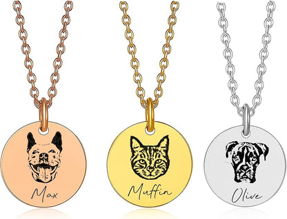 Custom Pet Portrait Necklace by IdaMemory