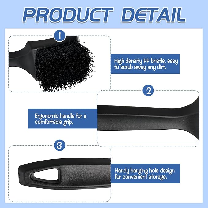 2 Pcs Bird Bath Brush Black Hard Bristle Cleaning Brush - Image 3