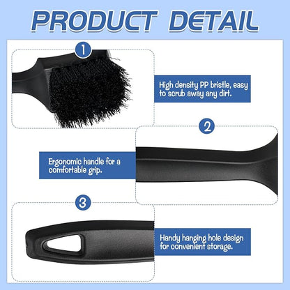 2 Pcs Bird Bath Brush Black Hard Bristle Cleaning Brush - Image 3
