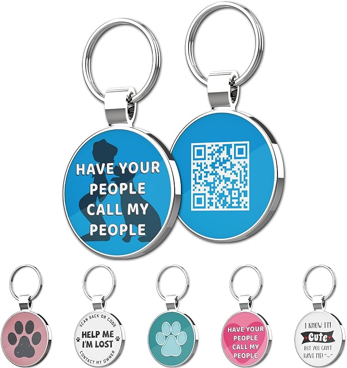 MYLUCKYTAG QR Code Pet ID | Personalized Dog & Cat Collar Tag | Online Profile by MYLUCKYTAG