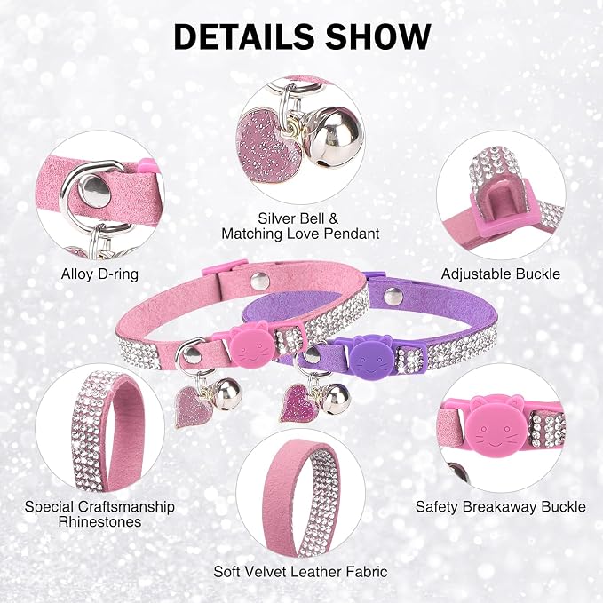 Rhinestone Cat Collar Breakaway - Image 2