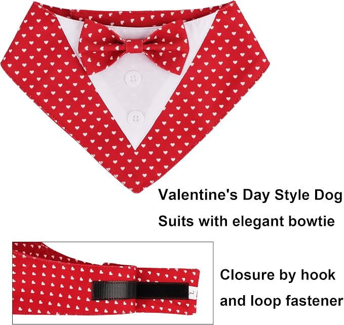 ADOGGYGO Valentine Dog Tuxedo Bandana - Image 4