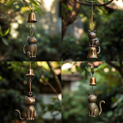 Cat Wind Chime 2025 New Unique Cat Garden Decor Outdoor Cat Statue Themed Gifts - Image 4