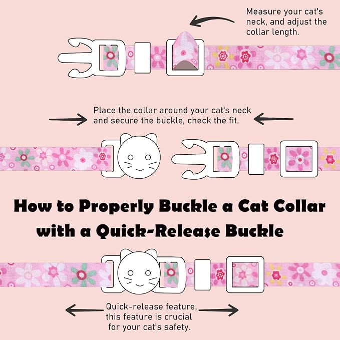 2 Pack Cotton Breakaway Cat Collars Set - Image 2