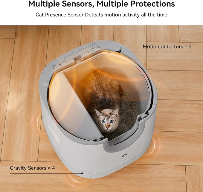 F8 Self-Cleaning Cat Litter Box – Large Capacity, Open-Top Design - Image 4