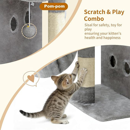 Heybly Cat Tree, 25.6-inch Cat Tower - Image 6