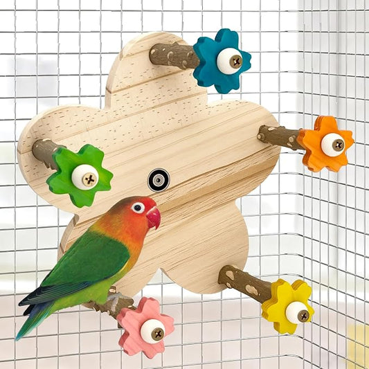 Parakeet Toys, Natural Wood Perch by Unknown