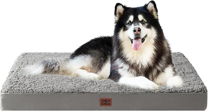 EHEYCIGA Orthopedic Foam Dog Bed, Light Grey by EHEYCIGA