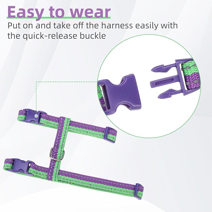 PUPTECK Adjustable Cat Harness and Leash Set Escape Proof Kitten Strap Collar - Image 4