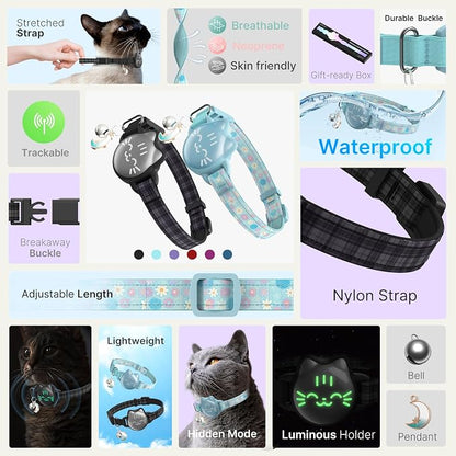 Waterproof Airtag Cat Collar, Breakaway Cat Airtag Collar - Image 7