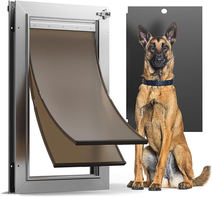 All Aluminum Dog Door, Rust Proof Heavy Duty Large Dog Door by HomePage