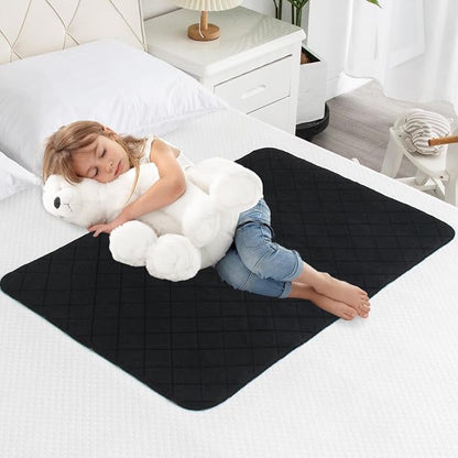 2 Pack Washable Incontinence Bed Pads, Reusable Underpads - Image 2
