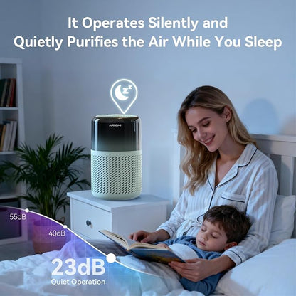AIRROMI HEPA Air Purifier for Bedroom&Home, Pet Air Purifier for Home Pets - Image 6