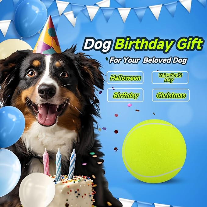 HETOO Giant Tennis Balls for Dogs: 9.5 inch Large Dog Toys- Outdoor Herding Dog - Image 5