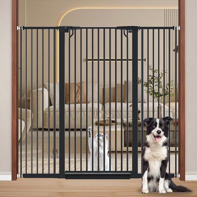 Fairy Baby 51.18" Extra Tall Pet Cat Gate, 48.5"-56.2" Extra Wide Baby Gate by FairyBaby