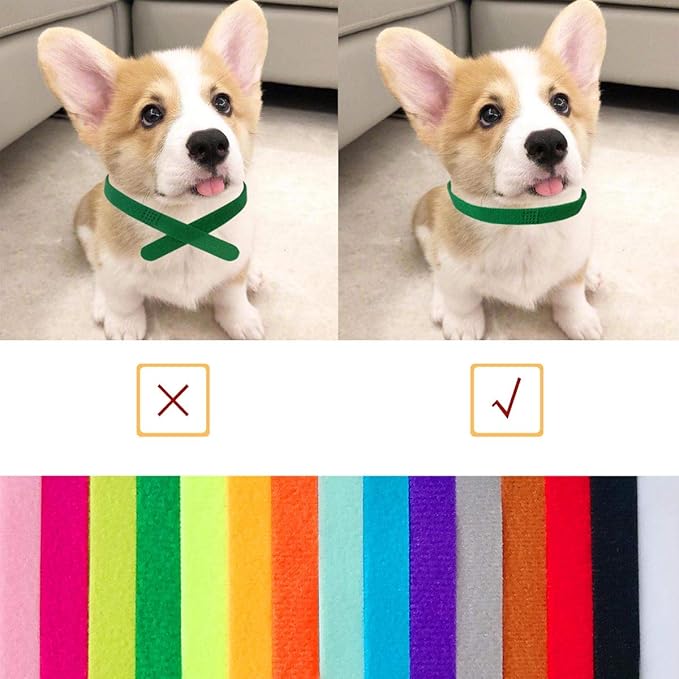 TTSAM 15 Pcs Puppy Id Collars 15 Colors Puppy Whelping Collars Double-Sided - Image 5