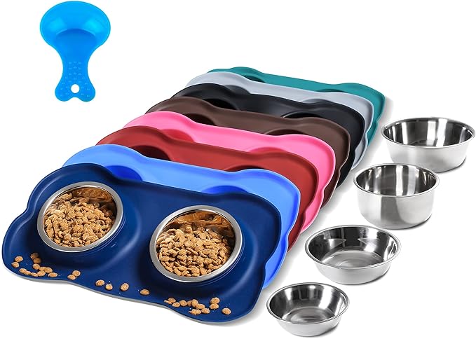 Hubulk Pet Dog Bowls 2 Stainless Steel Dog Bowl by Hubulk