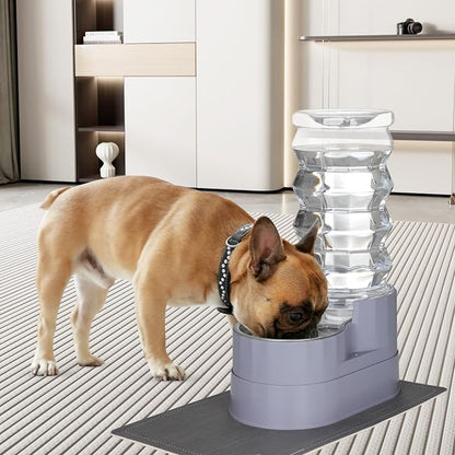 RIZZARI Large Water Dispenser for Dogs: 8L Gravity Gray Automatic Stainless - Image 6