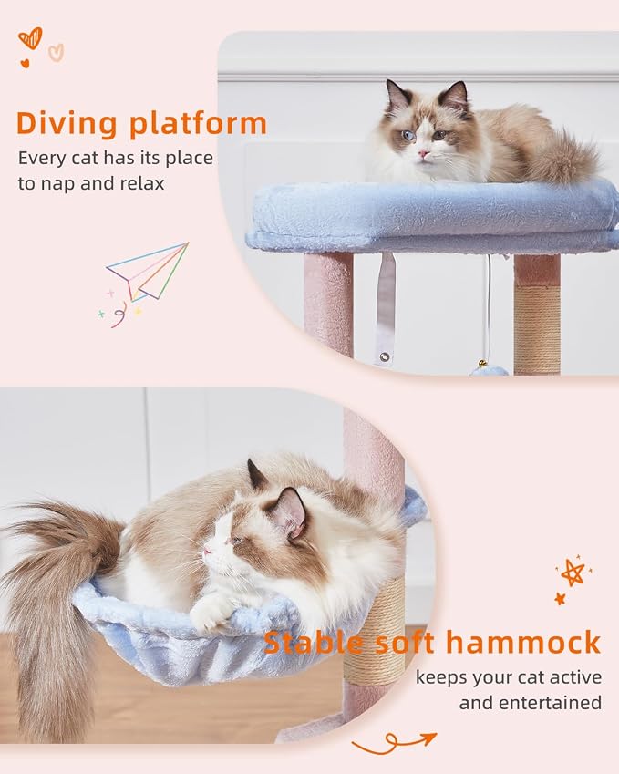 Taoqimiao Cat Tree, 38.5-Inch Cat Tower - Image 4