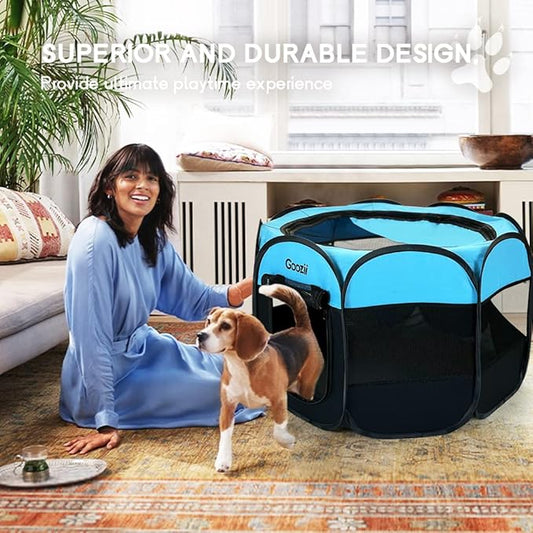 Dog Playpen Portable Collapsible, Indoor Outdoor Pet Puppy Exercise Playpens - Image 2