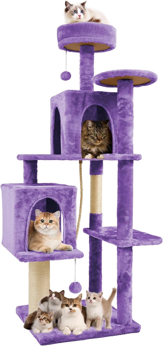 58.5inch Large Cat Tree Tower Condo by TSCOMON