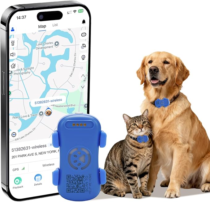 GPS Tracker for Dogs & Cats Pet GPS Location Tracker by Unknown