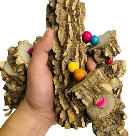 PINVNBY Macaw Toys, Extra Large Parrot Toys, Natural Wood Bird Chewing Toys - Image 3
