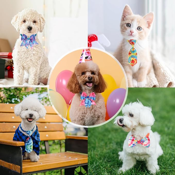 Reginary 100 Pieces Dog Bow Tie Collar Set Include 40 Dog Neckties, and 30 - Image 5