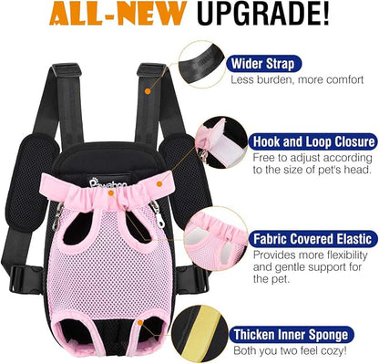 Pawaboo Pet Carrier Backpack, Adjustable Pet Front Cat Dog Carrier Backpack - Image 4