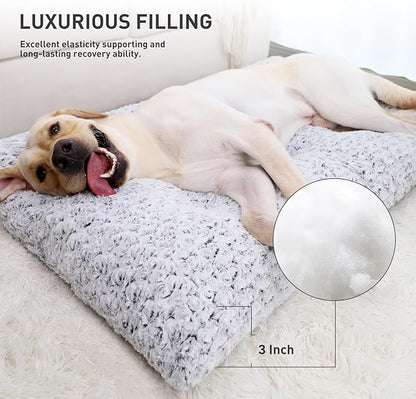KSIIA Washable Dog Bed Deluxe Plush Dog Crate Pad Comfy Pet Bed Non-Slip Kennel - Image 3