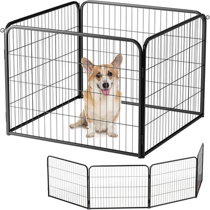 BestPet | Dog Playpen Extender | 24 Inch, 4 Panels | Heavy Duty Metal Pet by BestPet