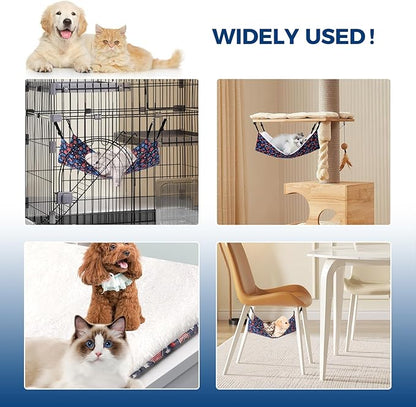Cat Hammock for Cage Hanging Reversible 2Pack, Pet Hammock Bed Adjustable - Image 7