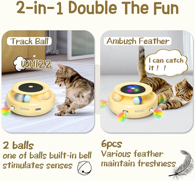 ORSDA Cat Toys 2-in-1 Interactive Cat Toys - Image 2