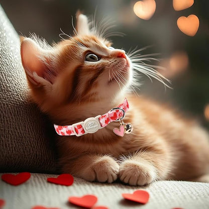 2 Pack Valentines Cat Collars - Image 6