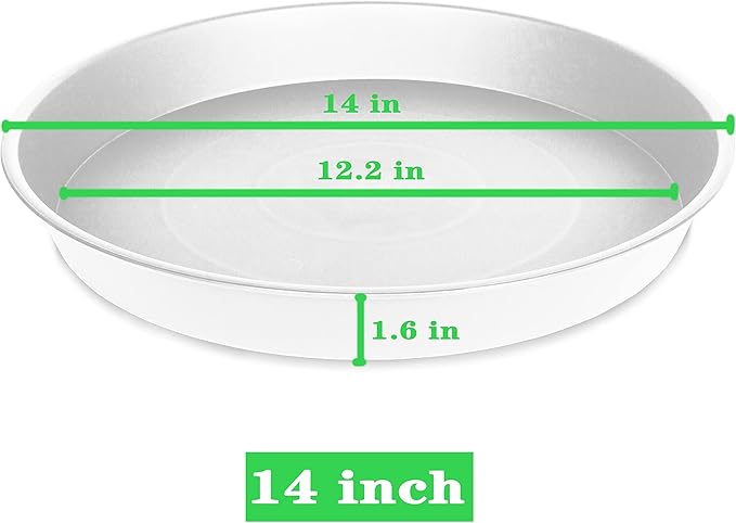 2 Pack of 14 inch Plant Saucers Bird Bath Bowl, Plant Saucer 14" Round - Image 3