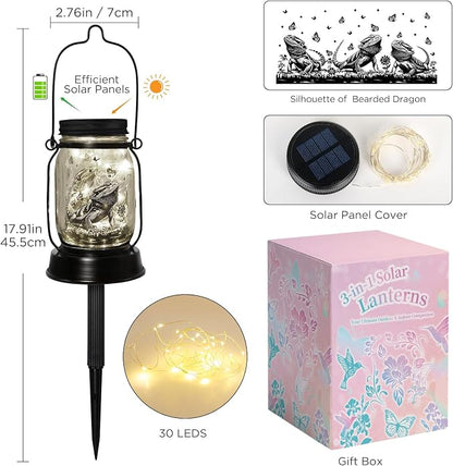Bearded Dragon Gifts for Women/Men Bearded Dragon Solar Lanterns Mom Birthday - Image 5