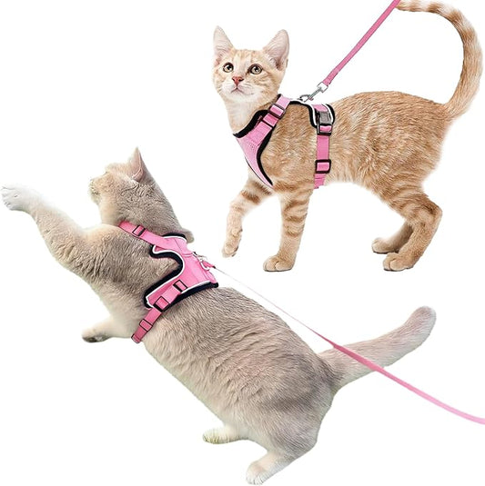 Luxelle 2 Pack Escape-Proof Cat Harness and Leash Set by Unknown