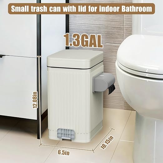 Dog Poop Trash Can for Outside & Indoor, 5L/1.3Gal Small Odor Control Pet Waste - Image 6