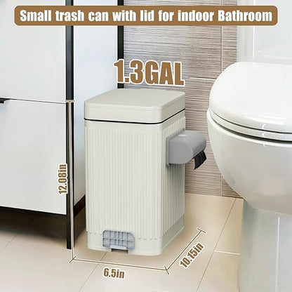 Dog Poop Trash Can for Outside & Indoor, 5L/1.3Gal Small Odor Control Pet Waste - Image 6